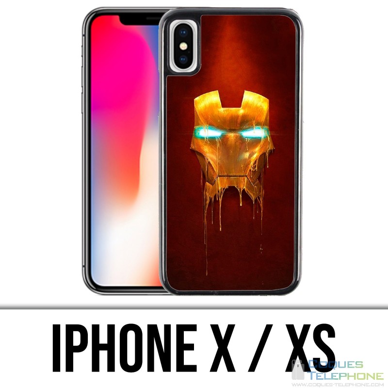 Coque iPhone X / XS - Iron Man Gold