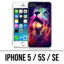 Coque iPhone 5 / 5S / SE - Lion Galaxie