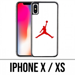 Custodia iPhone X / XS - Jordan Basketball Logo bianca