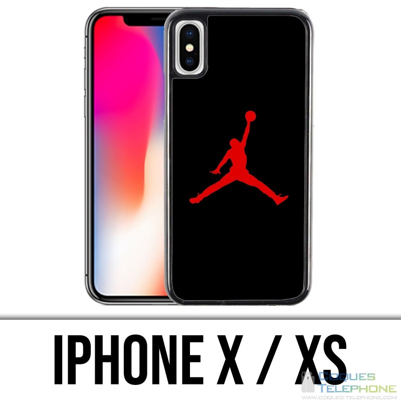 Custodia iPhone X / XS - Jordan Basketball Logo nera