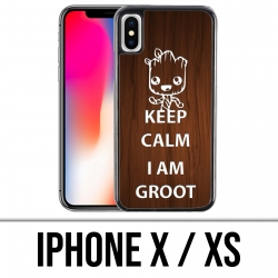 Coque iPhone X / XS - Keep Calm Groot