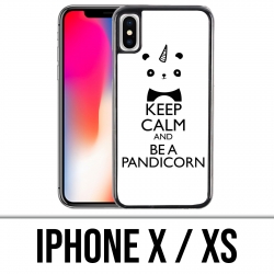 Coque iPhone X / XS - Keep Calm Pandicorn Panda Licorne