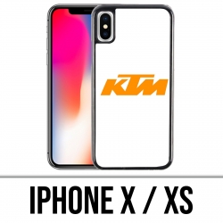 Coque iPhone X / XS - Ktm Logo Fond Blanc