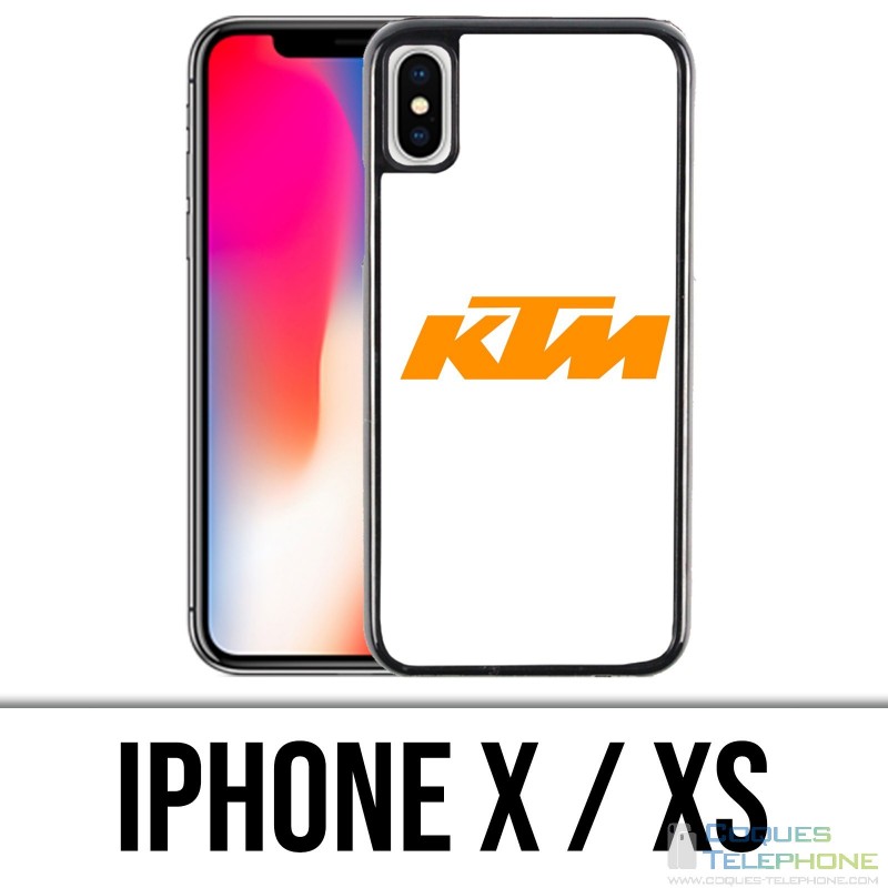 Funda iPhone X / XS - Logotipo Ktm Fondo blanco