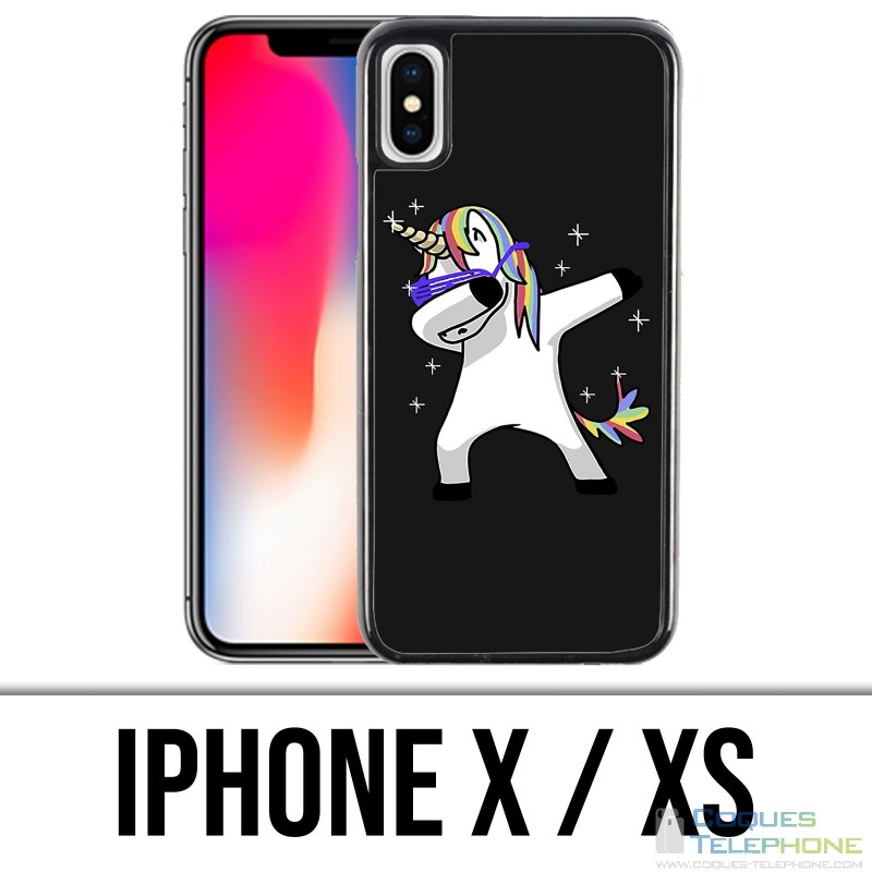 Coque iPhone X / XS - Licorne Dab