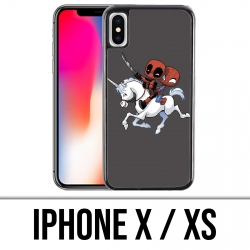 Coque iPhone X / XS - Licorne Deadpool Spiderman