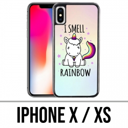 Custodia per iPhone X / XS - Unicorn I Smell Raimbow