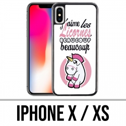 Coque iPhone X / XS - Licornes