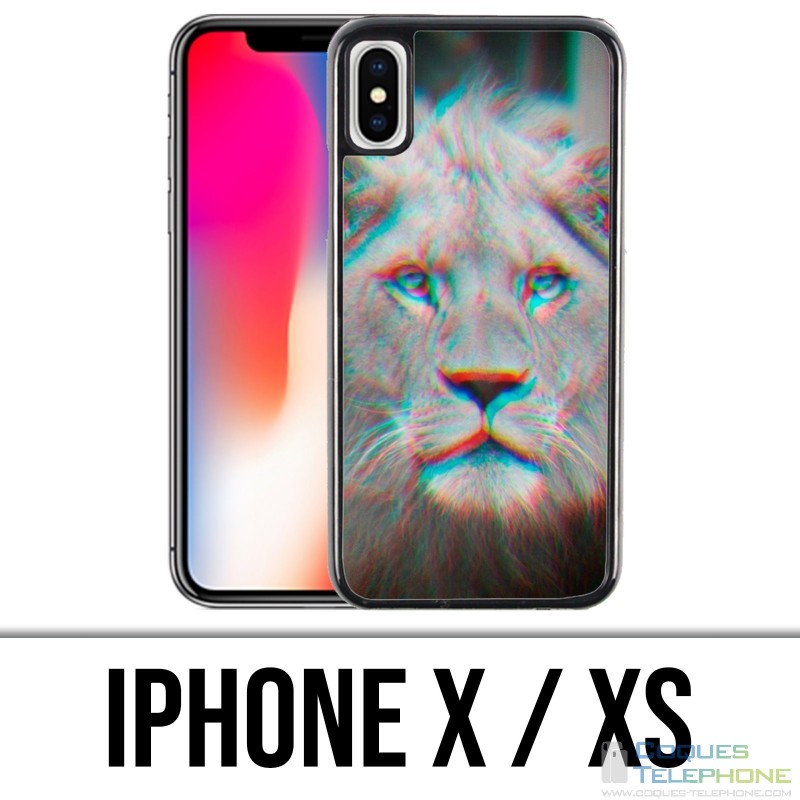 Funda iPhone X / XS - Lion 3D