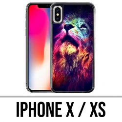 Coque iPhone X / XS - Lion Galaxie