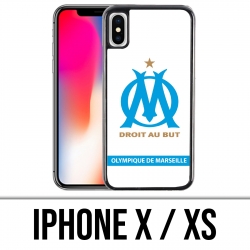 Coque iPhone X / XS - Logo Om Marseille Blanc