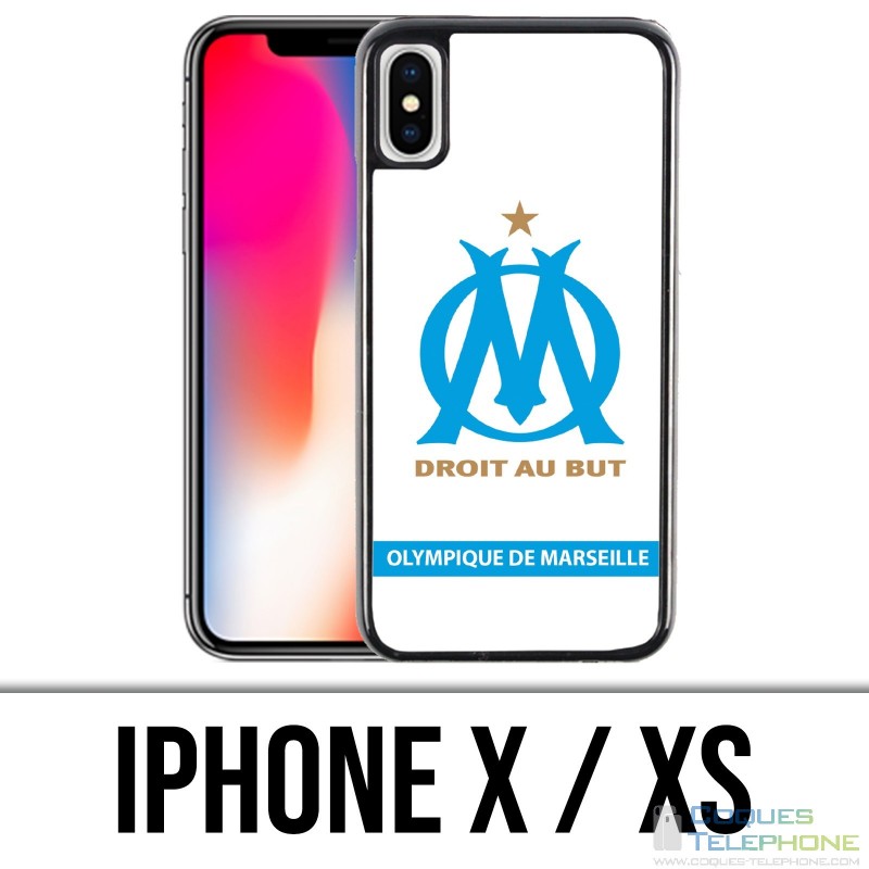Custodia per iPhone X / XS - Om logo bianco Marsiglia