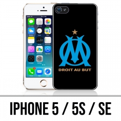 Coque iPhone 5 / 5S / SE - Logo Om Marseille Noir