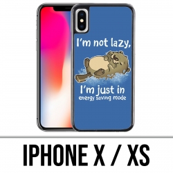 Custodia per iPhone X / XS - Loutre Not Lazy