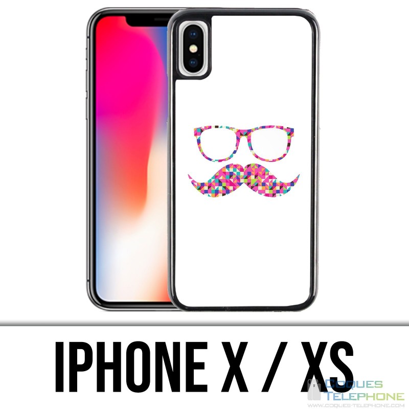 X / XS iPhone Fall - Schnurrbart-Sonnenbrille
