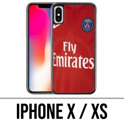 Coque iPhone X / XS - Maillot Rouge Psg