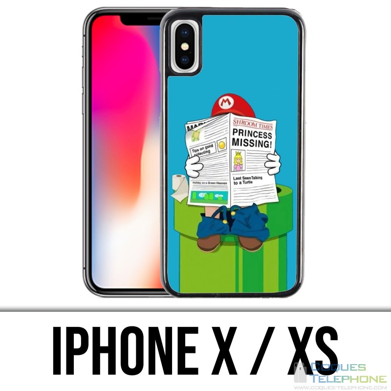 Coque iPhone X / XS - Mario Humour