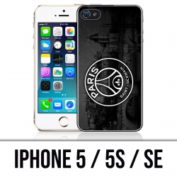 Custodia per iPhone 5 / 5S / SE - Logo Psg sfondo nero