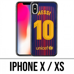 Coque iPhone X / XS - Messi Barcelone 10