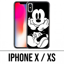Coque iPhone X / XS - Mickey Noir Et Blanc