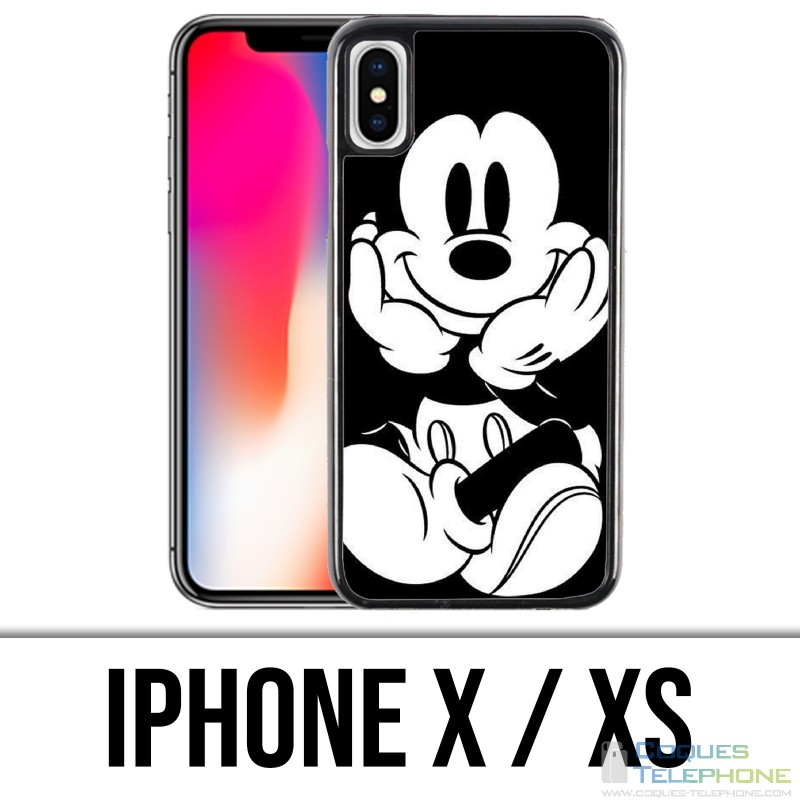 Coque iPhone X / XS - Mickey Noir Et Blanc