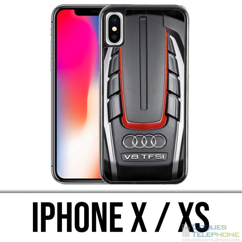 Coque iPhone X / XS - Moteur Audi V8