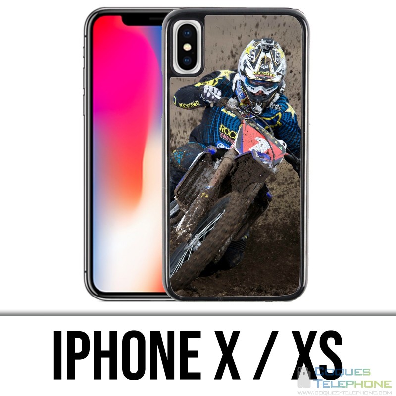 Coque iPhone X / XS - Motocross Boue