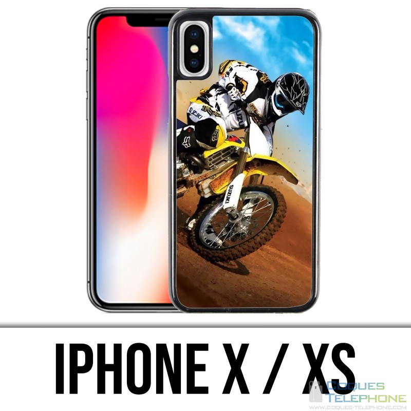 Coque iPhone X / XS - Motocross Sable