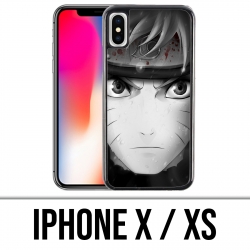 Funda para iPhone X / XS - Naruto en blanco y negro