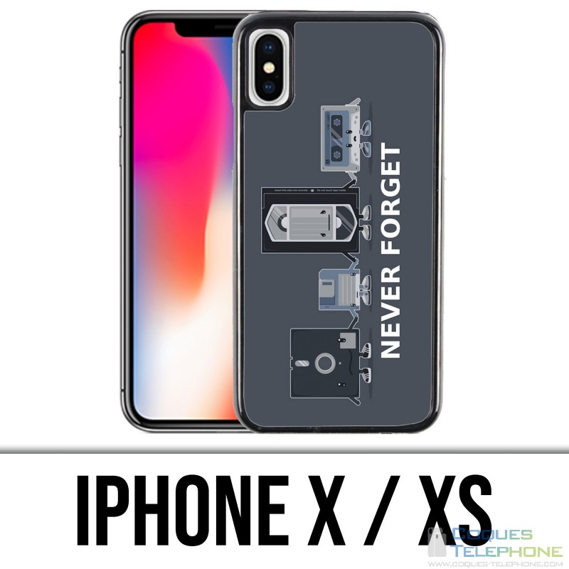 Coque iPhone X / XS - Never Forget Vintage