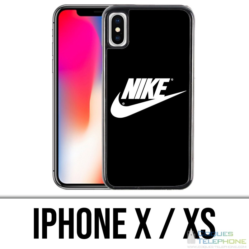 Coque iPhone X / XS - Nike Logo Noir