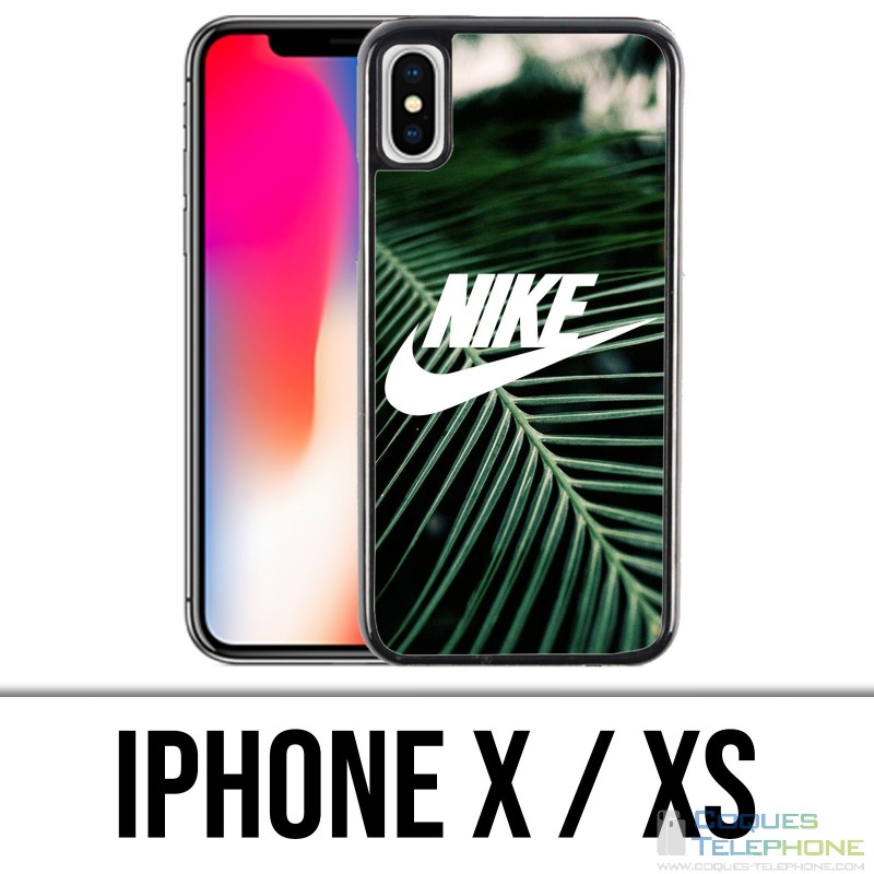 Coque iPhone X / XS - Nike Logo Palmier