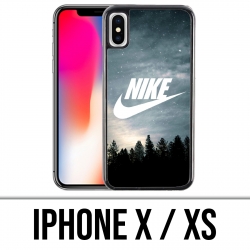 Custodia per iPhone X / XS - Logo Nike in legno