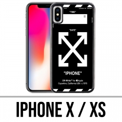 Custodia per iPhone X / XS - Off White Black