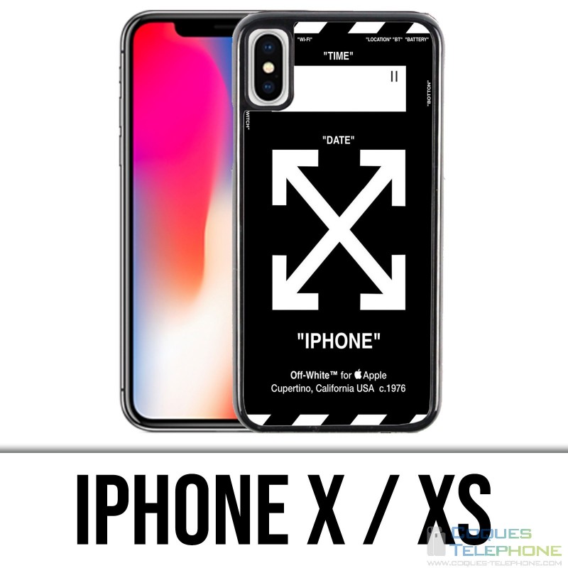 Funda para iPhone X / XS - Blanco roto Negro