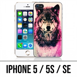 Coque iPhone 5 / 5S / SE - Loup Triangle
