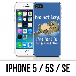 Coque iPhone 5 / 5S / SE - Loutre Not Lazy