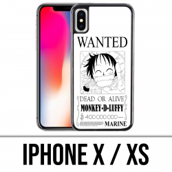 Coque iPhone X / XS - One Piece Wanted Luffy
