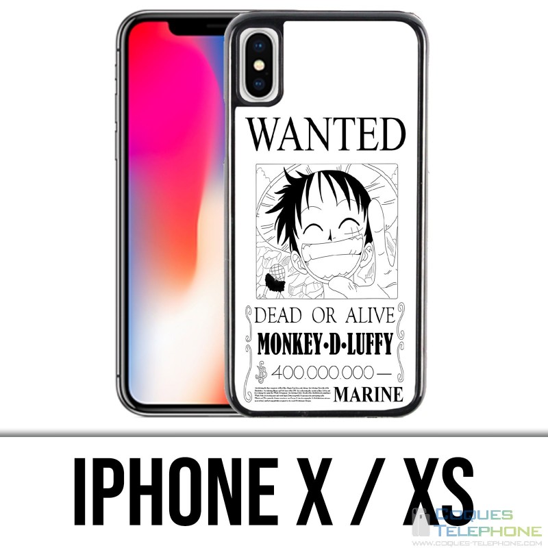 Custodia per iPhone X / XS - One Piece Wanted Luffy