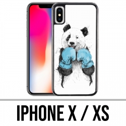 Coque iPhone X / XS - Panda Boxe