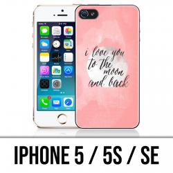 Coque iPhone 5 / 5S / SE - Love Message Moon Back
