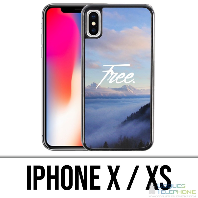Coque iPhone X / XS - Paysage Montagne Free