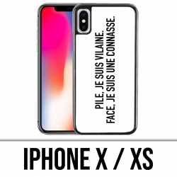 Carcasa iPhone X / XS - Batería Vilaine Face Connasse