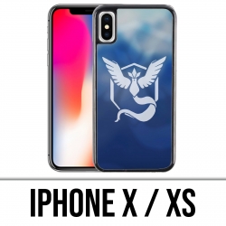 Funda iPhone X / XS - Pokemon Go Team Azul Grunge