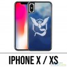 Coque iPhone X / XS - Pokémon Go Team Bleue Grunge