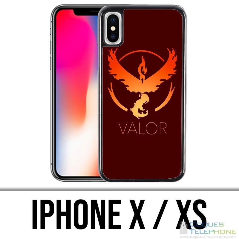 Custodia iPhone X / XS - Pokémon Go Team Rosso Grunge