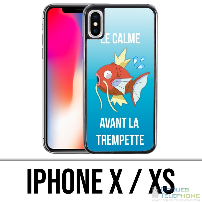 Coque iPhone X / XS - Pokémon Le Calme Avant La Trempette Magicarpe