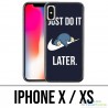 Funda iPhone X / XS - Pokemon Ronflex Solo hazlo más tarde
