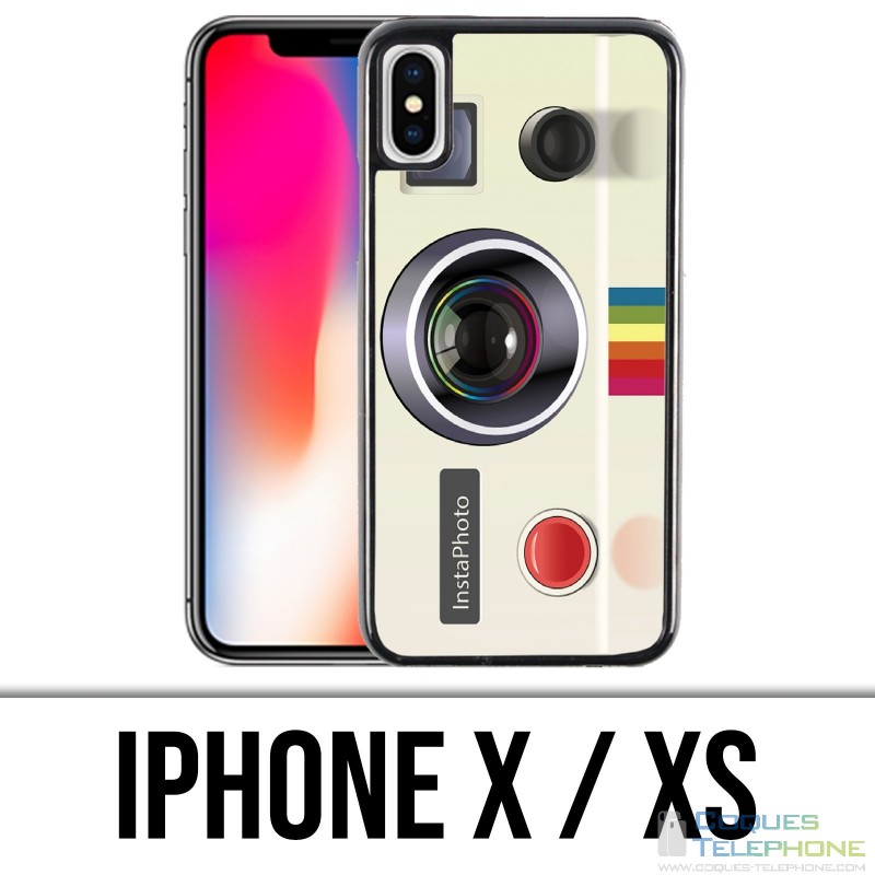 Coque iPhone X / XS - Polaroid Arc En Ciel Rainbow