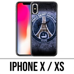 Custodia per iPhone X / XS - Logo PSG Grunge